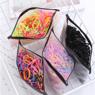 Kit 300 Elastico de cabelo Com Bolsa borrachinha/liguinha rabico de cabelo silicone infantil