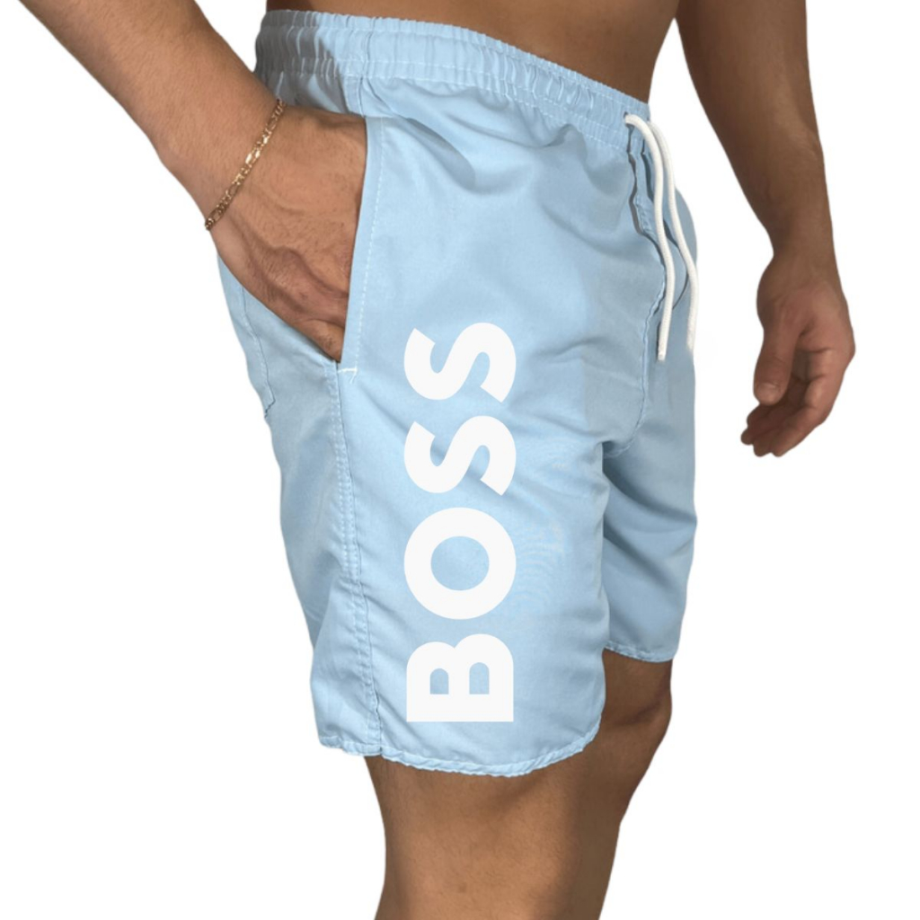 Short Praia Mauricinho Hugo Boss Tectel Com Elastano Ótima Qualidade Oferta