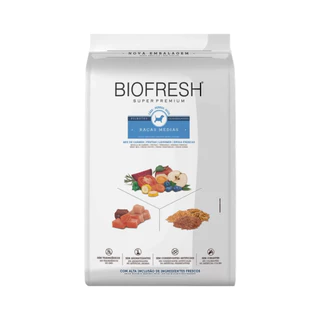 Ração Biofresh Para Cães Filhotes Raças Médias - 3Kg, 10,1Kg ou 15Kg