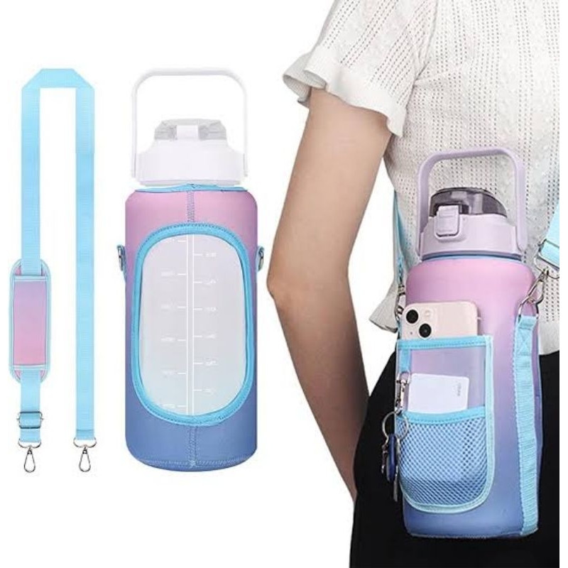 Bolsa Bag Para Garrafa De Água Motivacional 2 Litros