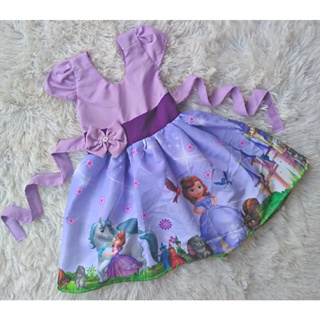 Vestido Jardim encantado Princesa Sofia Rapunzel de Festa Infantil Encanto  Isabela Lilás