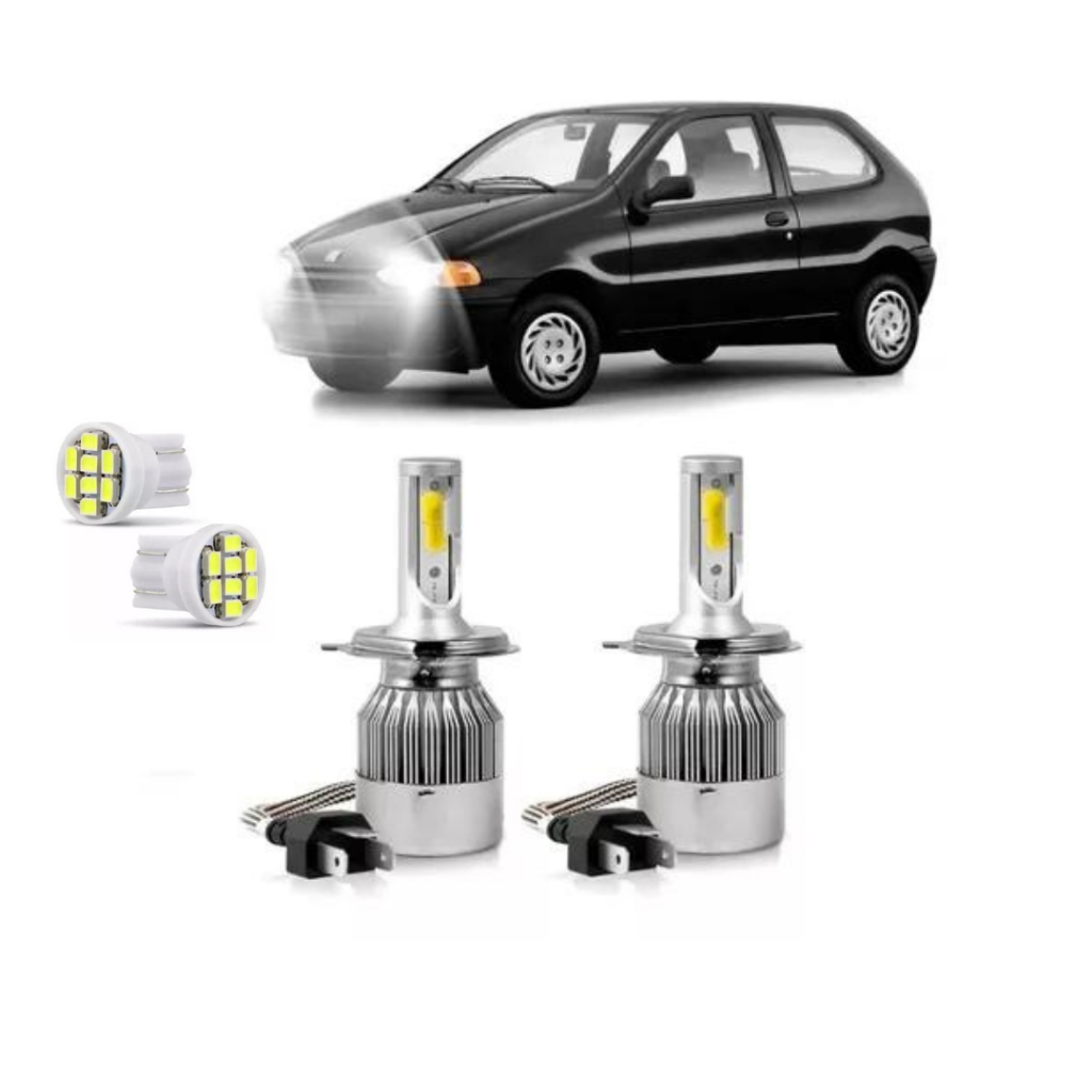 Kit Lampada Super Led H4 Palio 96 97 98 99 Farol Alto E Baixo | Shopee ...