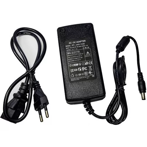 Fonte Adaptador Dc 12v 3a Ac - 100-240v Preto