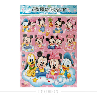 Adesivo Grande Mickey Minnie - Cartela Grande - Disney