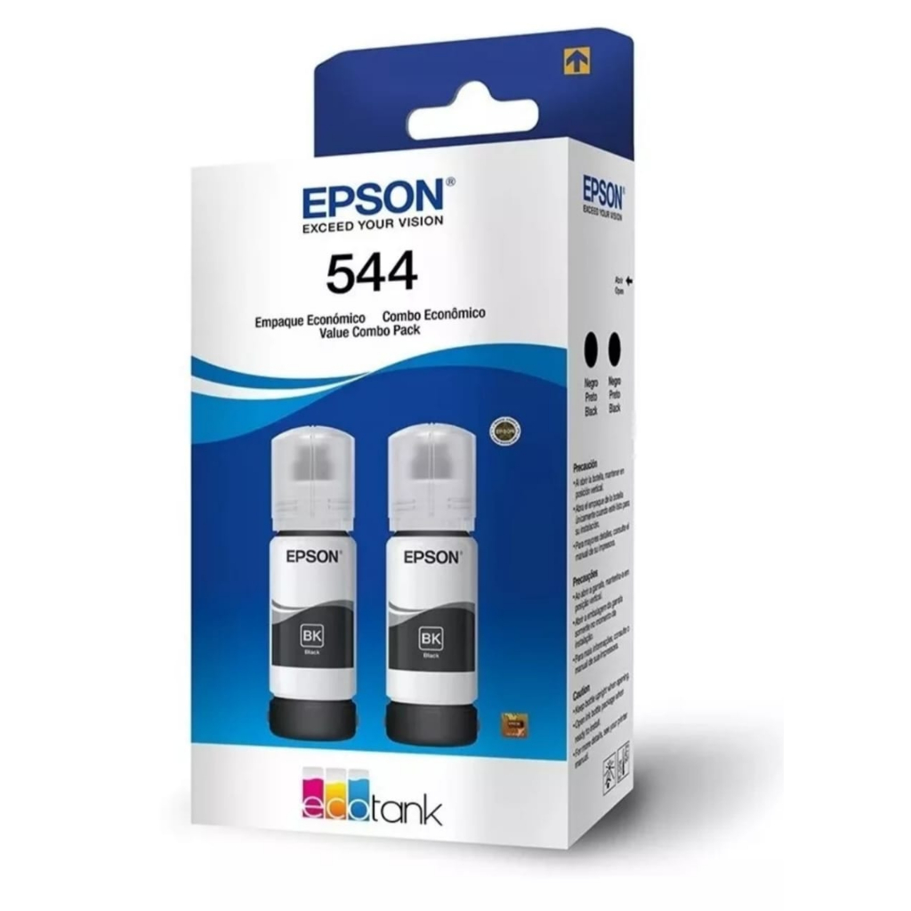 Tinta 544 kit 02 Tinta T544 Epson preta L3150 L3110 L5190 L3250 L3210 5190 3150 3110