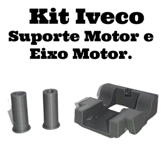 KIT SUPORTE E EIXO MOTOR TRASEIRO PARA MINIATURA IVECO 1:32