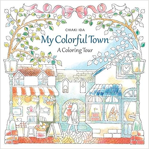 LIVRO DE COLORIR My colorful town coloring book Shopee Brasil