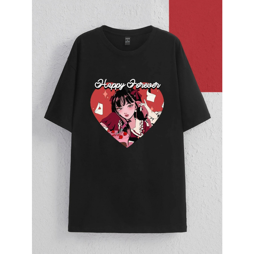 Camiseta Dia Dos Namorados Infantil BQG - Estampa Coração E Óculos Engraçados