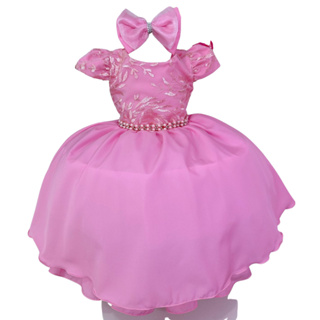 Vestido Infantil Princesinha Laço Rendado