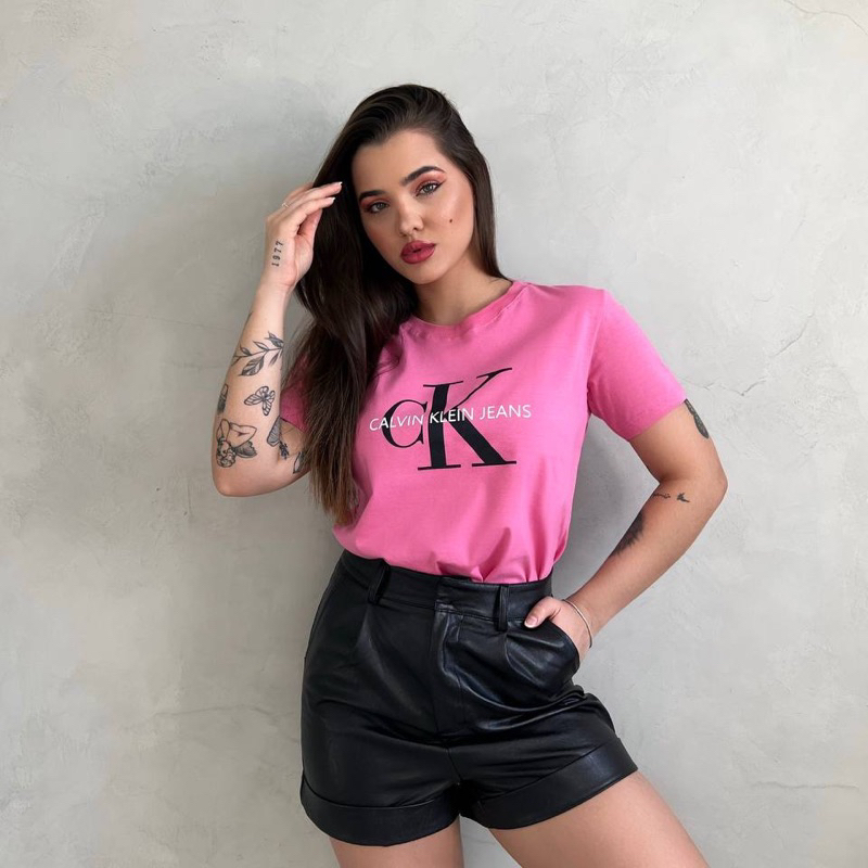 Calvin Klein Jeans Camisa em Rosa