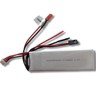 Bateria life 2s 6.6v 2100mah 20c JH POWER para aeromodelo automodelo receptor e ignição