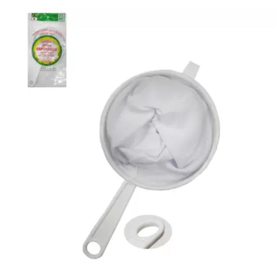 Coador De Café Tecido Tamanho 8cm 100% Algodão com Cabo de Plástico ...