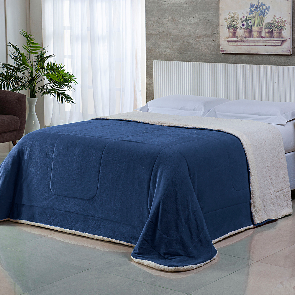 Cobertor Sherpa Dupla Face Manta Macio Tamanho Queen