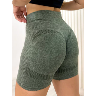 Short Esportiva Academia Yoga Feminina Cintura Alta Elástica Secagem Rápida 3RD SD733