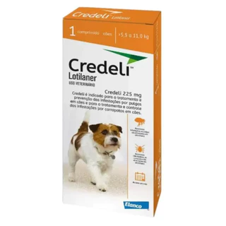 Credeli Antipulgas e Carrapatos Cães de 5,5 a 11kg 225mg 1 Comprimido Elanco em Oferta na Shopee