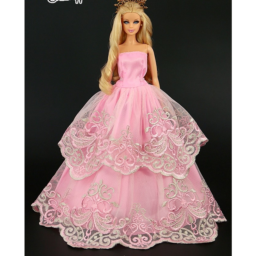 SUPERTOY 1 Pcs Vestidos De Festa Para Barbies Boneca Cinderela Moda  Casamento