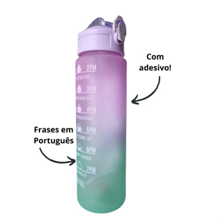 Garrafa de Agua Squeeze 650 ml Tie Dye Academia Fitness e opção de 2 Litros