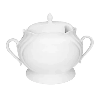 Sopeira Em Porcelana Com Tampa Soleil Mil order White 4l - Oxford Porcelanas