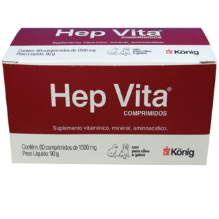 Hep Vita 1500mg 60 Comprimidos Suplemento Alimentar König em Oferta na Shopee
