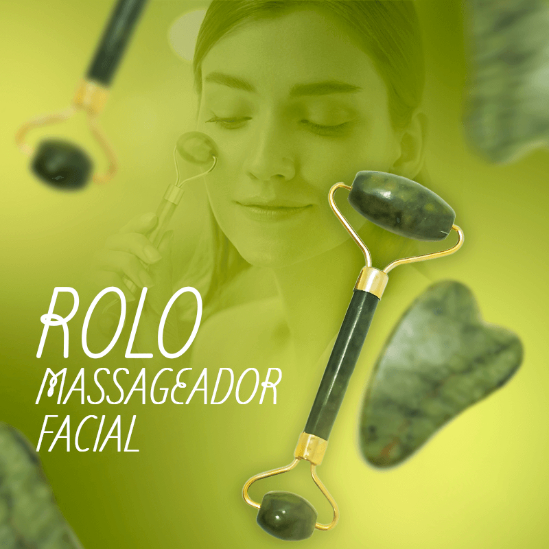 Rolo Massageador Facial Pedra Quartzo Rosa Jade Anti Rugas Shopee Brasil