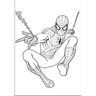 50 Desenhos Para Pintar e Colorir Homem Aranha Spider Man Folhas A4 Sulfite  Avulsas/Soltas