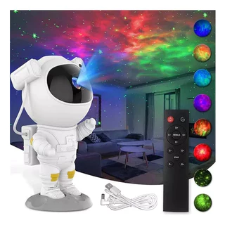 Luminária Galáxia Projetor De Luz Astronauta Multi Efeitos Com Controle Remoto 360º (diversos modelos)
