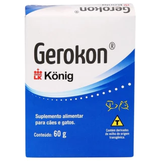 Gerokon 60g Suplemento em Pó para Cães e Gatos König em Oferta na Shopee