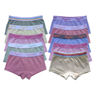 Kit 10 Calcinhas Box Boxer Infantil Lisas Cotton Algodão