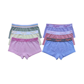 Kit 6 Calcinhas Box Boxer Infantil Lisas Cotton Algodão