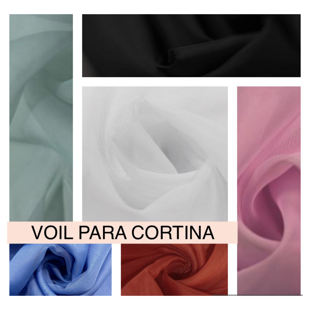 Tecido Voil Para Cortina 1m X 3m De Largura, Diversas Cores | Shopee Brasil