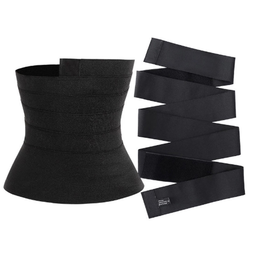 Imagem do produto Cinta Modeladora INVISÍVEL Faixa Cintura Queima Gordura Preta Wrap Waist Trainer Tape 2