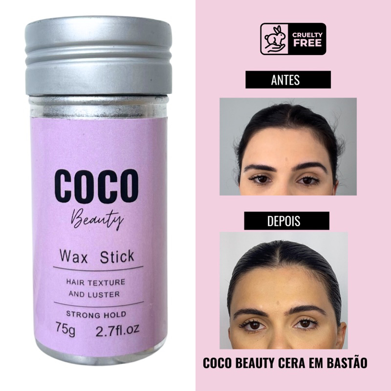 Cera em Bastão para Cabelo Modeladora Antifrizz Vegano Crueltyfree
