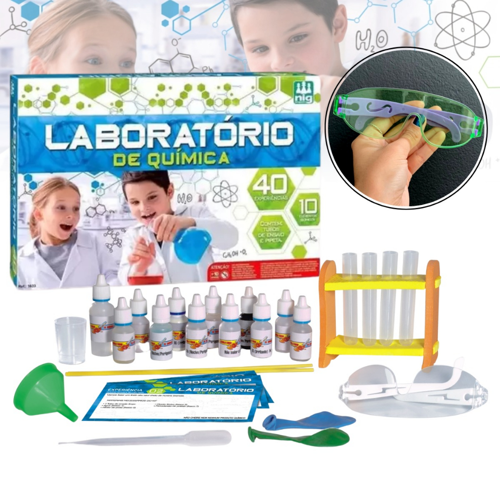 Laboratório de Química Infantil para Ciência Kit com 40 Experiências ...