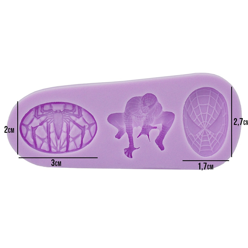 Molde Aranha Em Silicone Pasta Americana Biscuit Chocolate Artesanato