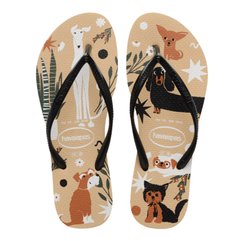 Chinelo Havaianas Slim Pets (Cachorro) Bege - Original | Shopee Brasil