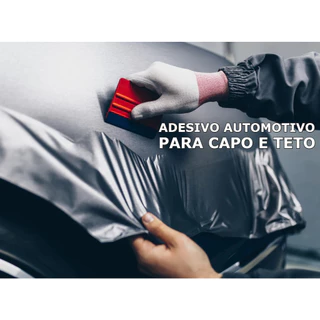 Adesivo Automotivo 120x200cm Para Capo e Teto Black Piano, Preto Fosco, Nardo Gray, Amarelo, + Espatula para aplicação