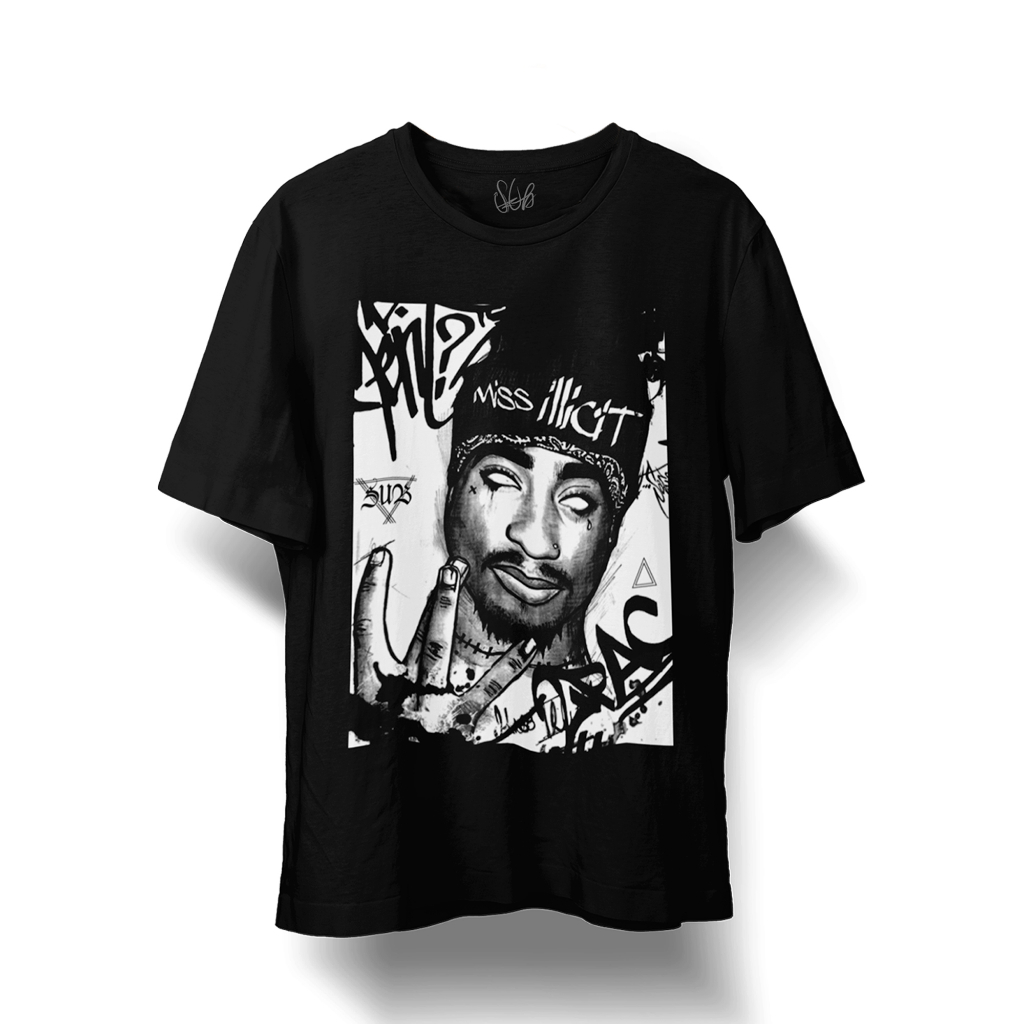 Camiseta Tupac Shakur thug life hip hop 2pac gangsta rap | Shopee