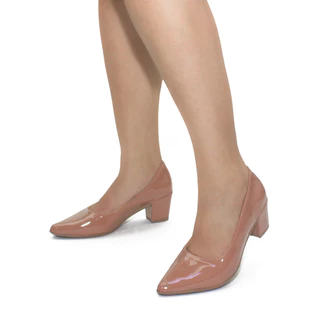 Scarpin Feminino salto baixo grosso em Oferta na Shopee