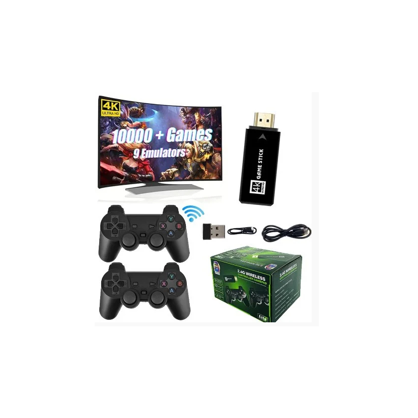 Console Game Stick Lite 3500 M8 HDMI 4K com 2 Controles Wireless 3500 Jogos