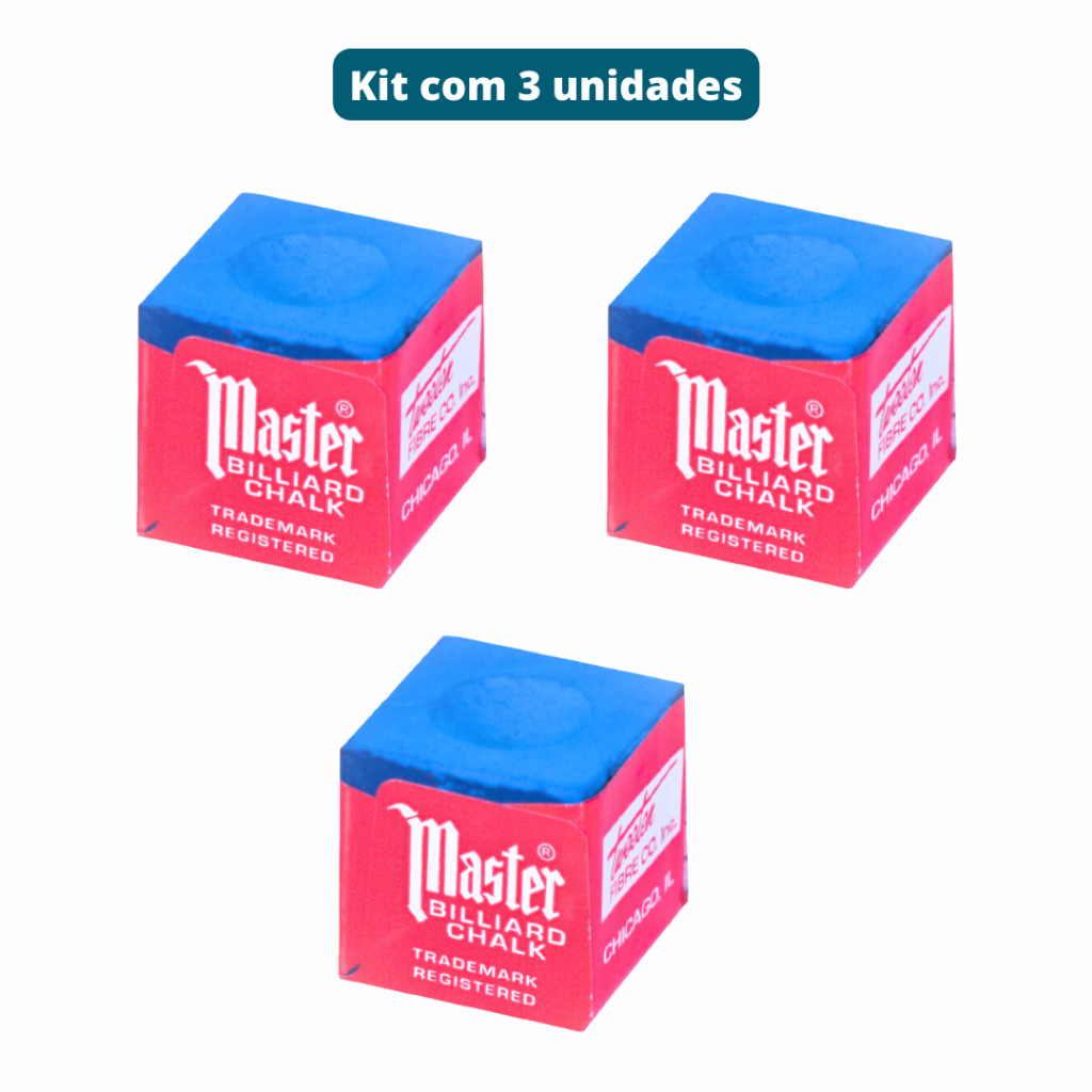 Giz master para taco de sinuca Profissional ( 3 unidades) | Shopee Brasil