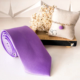 KIT GRAVATA E PULSEIRA PARA PADRINHOS CASAMENTO LILÁS LAVANDA GRAVATA TECIDO TRABALHADO E PULSEIRA