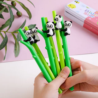 4 Peças Caneta Gel / Material Escolar Fofo Com Desenho De Panda material escolares/caneta ponta fina/lembrancinha aniversario/escritorio uso/presentes