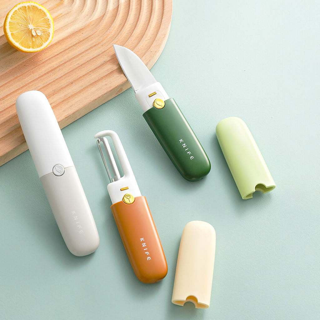 2 Em 1 Descascador e Faca Multifuncional para Frutas e Legumes - A503