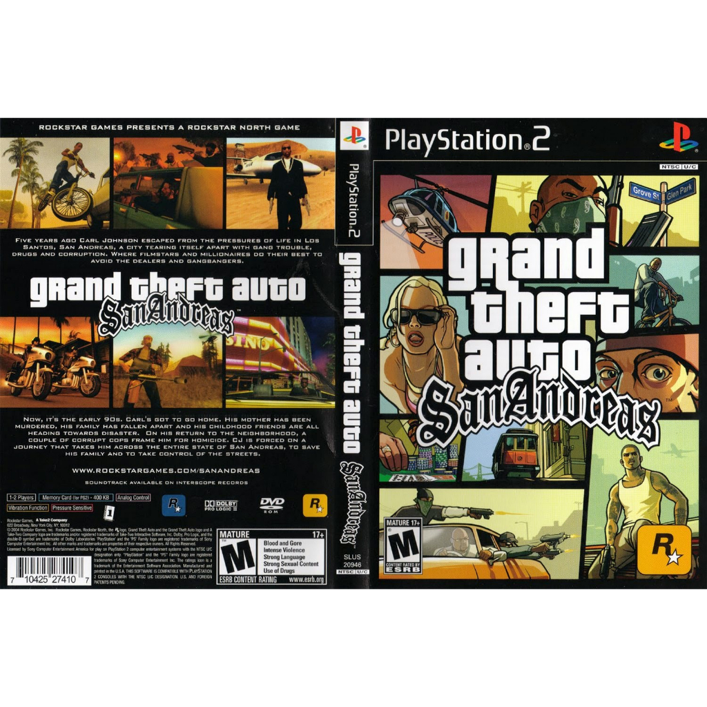 Grand Theft Auto: San Andreas - Jogo Playstation 2 | Shopee Brasil