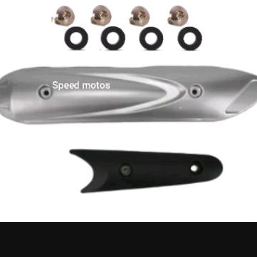 2 Protetor escape crypton 115 + 2 parafusos Yamaha crypton115 ponteira escapamento
