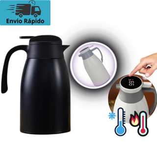 Chaleira Garrafa Térmica Original Bebidas Quentes e Geladas 1L Com Termômetro Digital Display Touch Cozinha