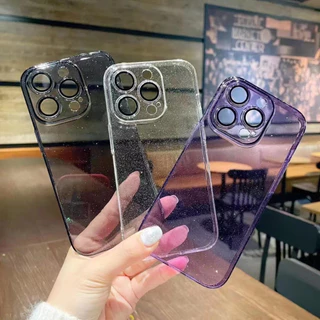 (NAO COM PELICULA DE CAMERA) Capinha Capa case Com Gliter Brilho acrilico com camera FECHADO Capinha De Luxo Resistente Para Iphone