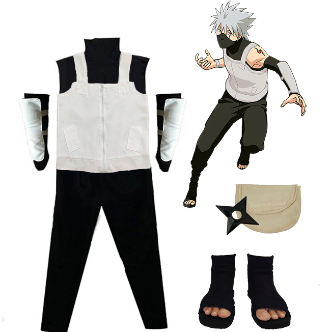Cosplay Anbu do anime Naruto Kit completo com Botas Ninja e Acessórios