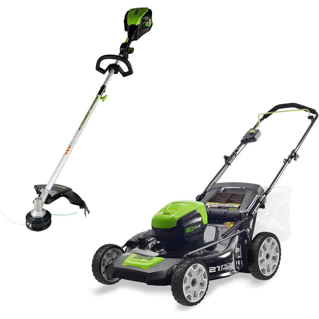 Greenworks PRO 21Inch 80V Cordless Lawn Mower with 16Inch PRO 80V