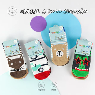 Kit 12 pares Meias De Algodão Antiderrapante Para Pisos De Bebê/Bebê/Verão/sapatos para crianças